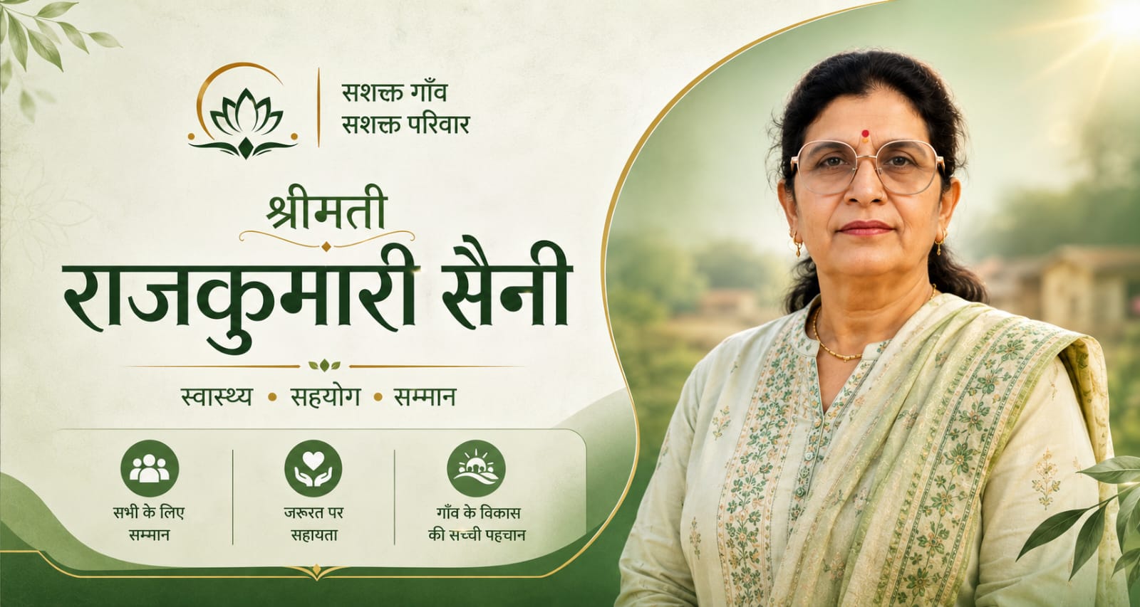 स्वास्थ्य, सहयोग, सम्मान